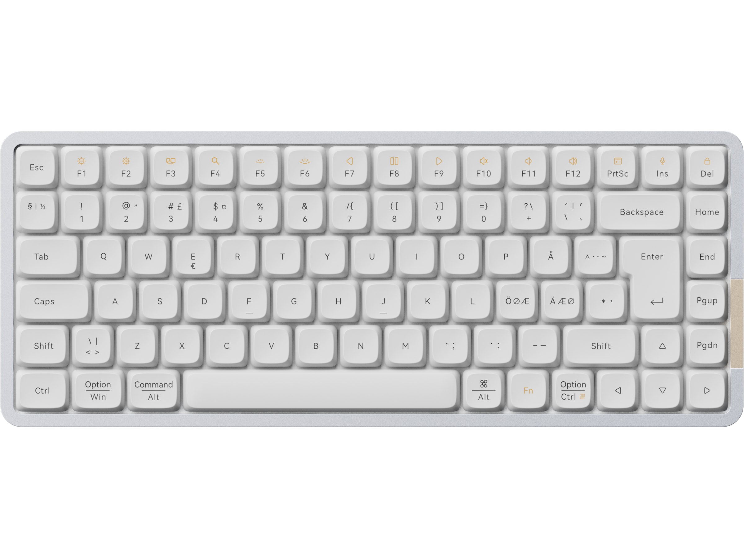 Lofree Flow84 low profile trådløst tastatur (hvit) Tastatur
