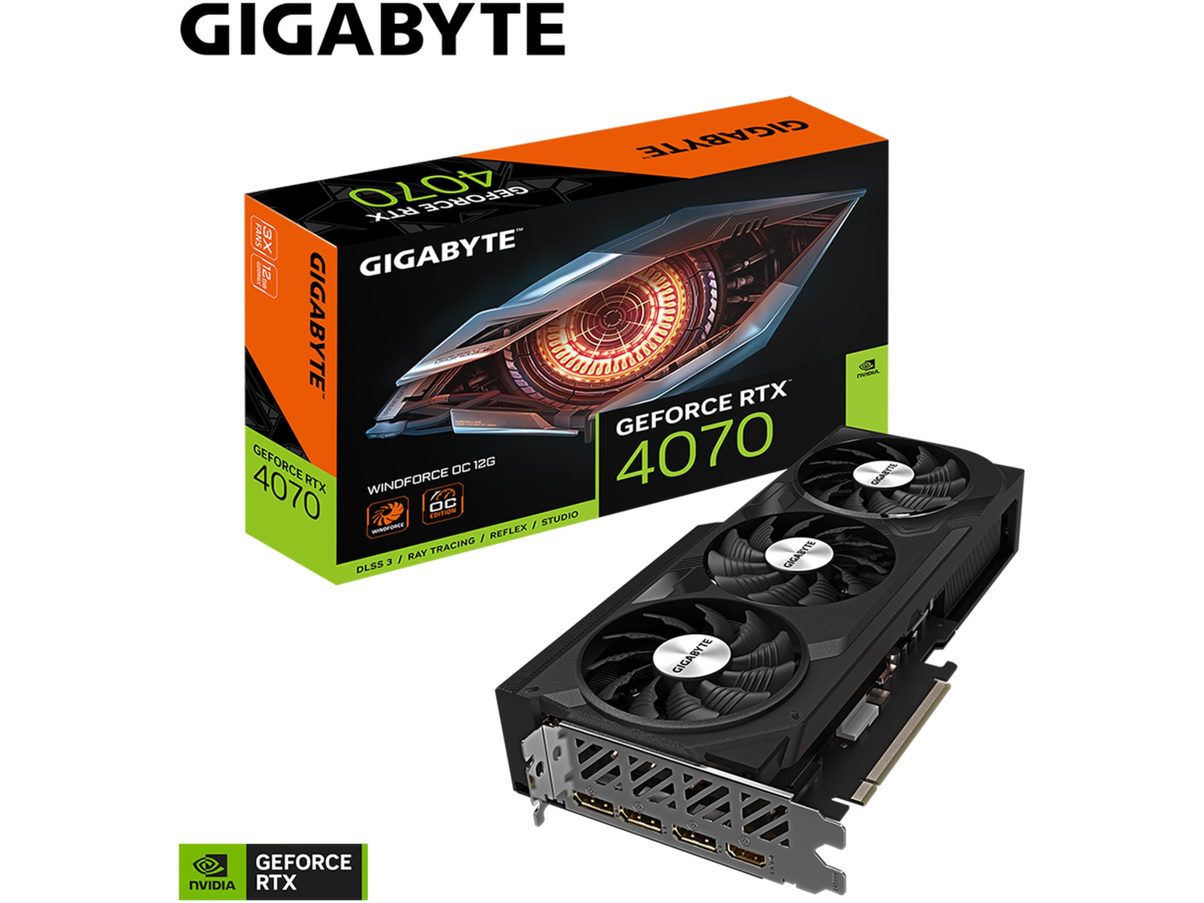 Gigabyte GeForce RTX 4070 Windforce OC -B-Grade Demo skjermkort