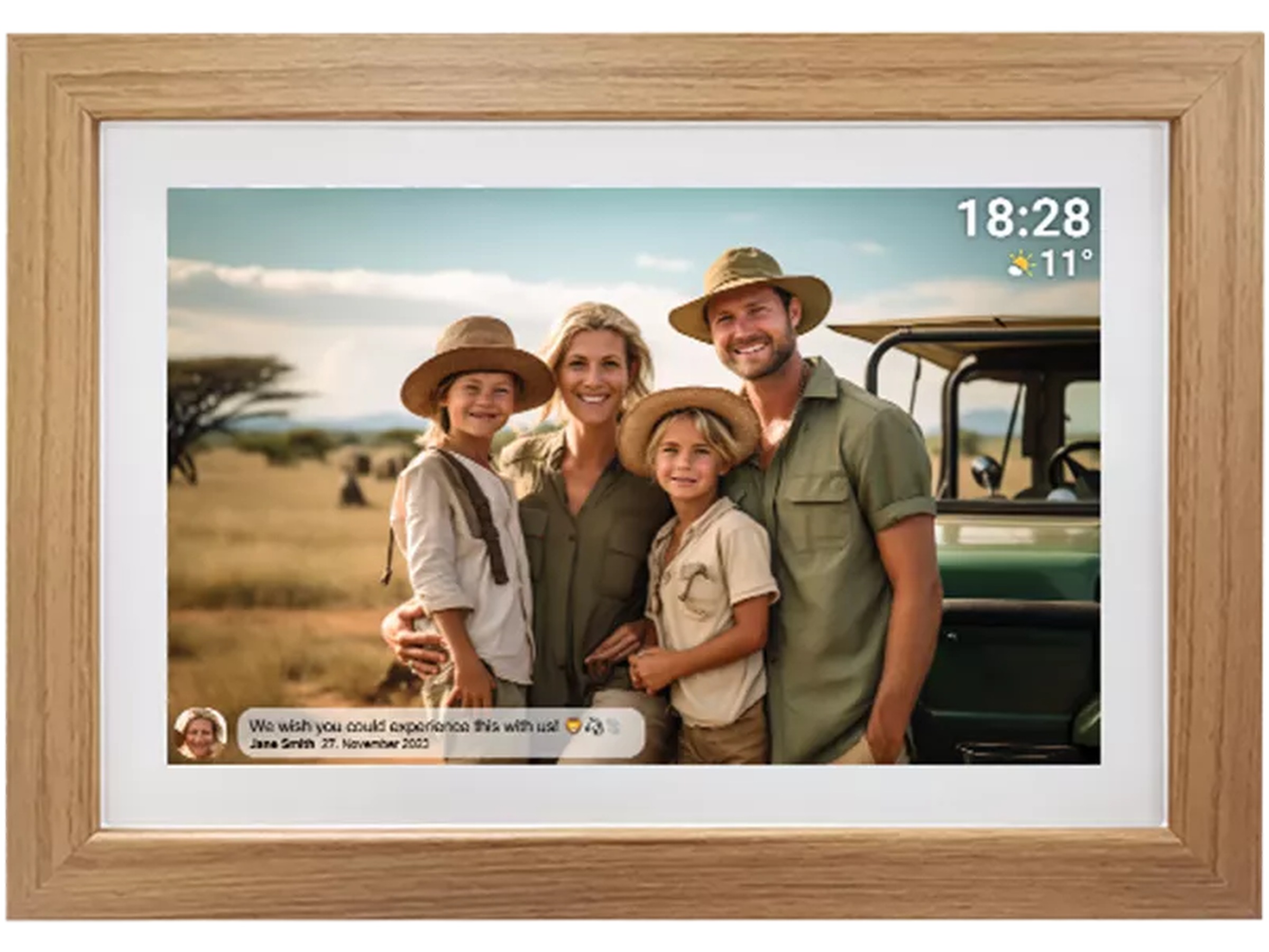 Denver PFF-1042LW 10,1" digital fotoramme (lys eik) TV-ramme & tilbehør