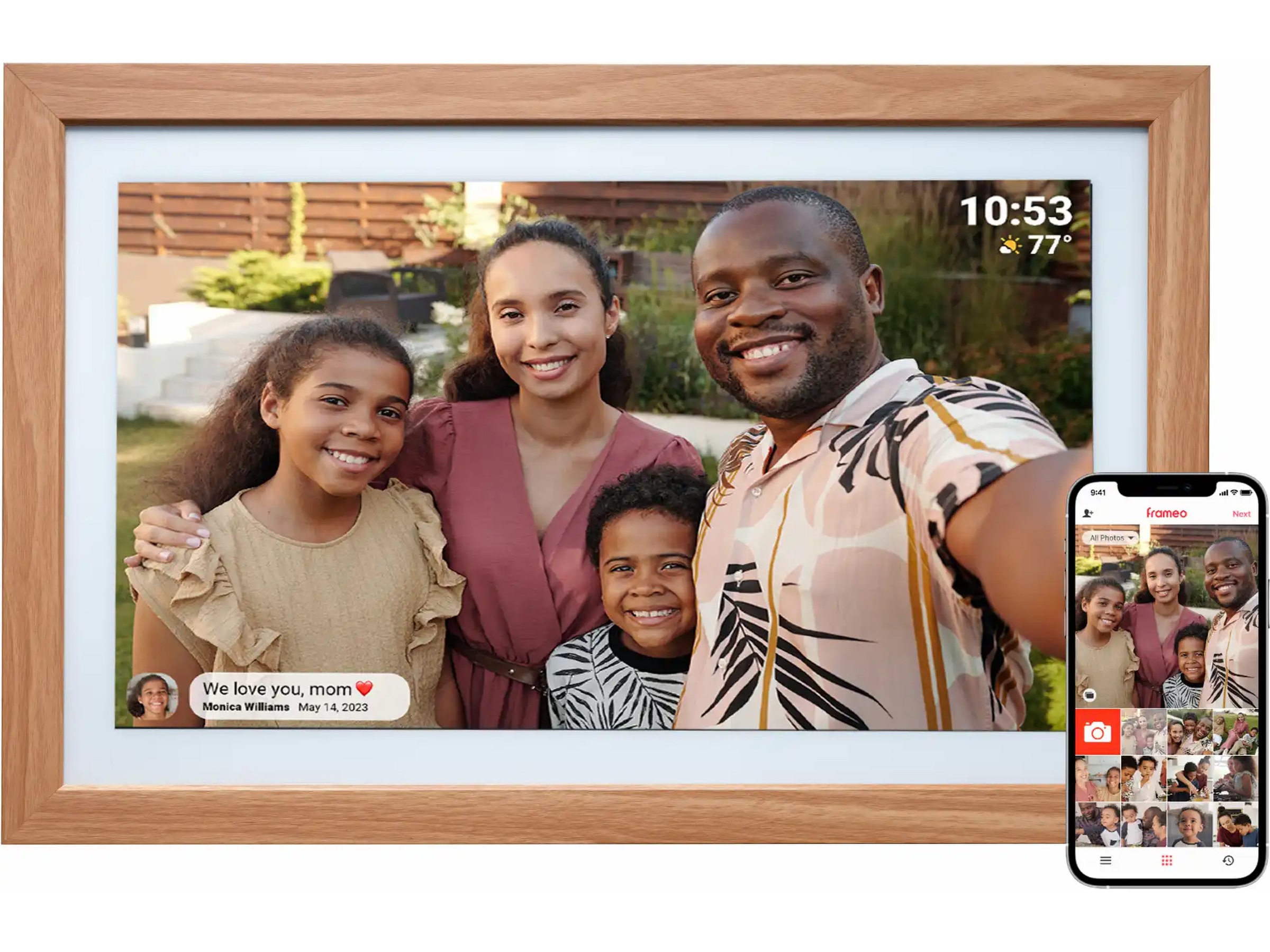 Denver PFF-2162LW 21,5" Digital fotoramme (lys eik) TV-ramme & tilbehør