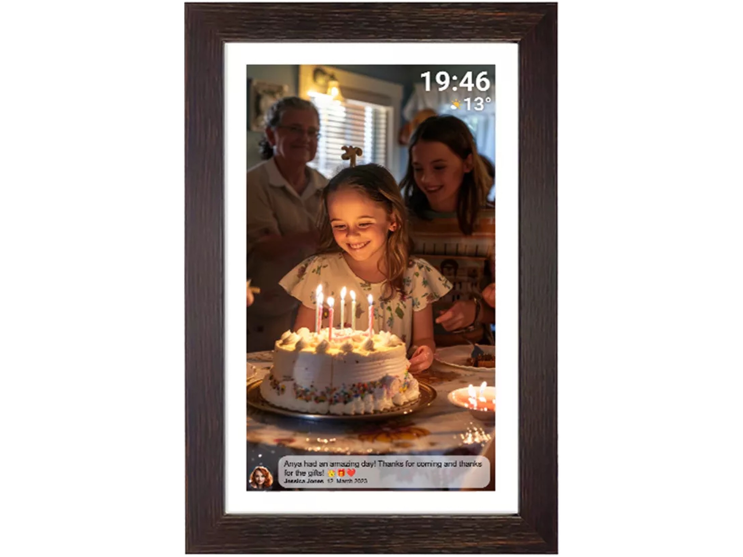 Denver PFF-1543DW 15,6" digital fotoramme (mørk eik) TV-ramme & tilbehør