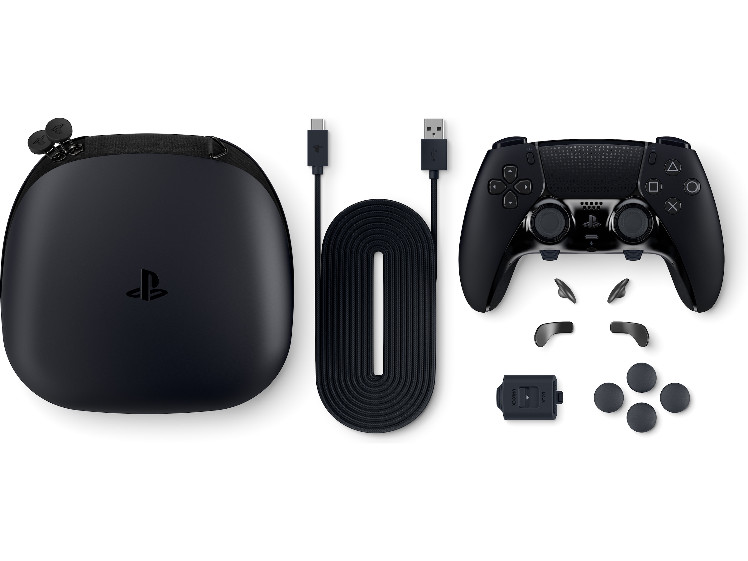 PlayStation 5 DualSense Edge Kontroller (Midnight Black) Tilbehør til spillkonsoller