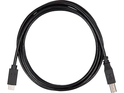 USB-C til USB-B kabel 2m (sort)