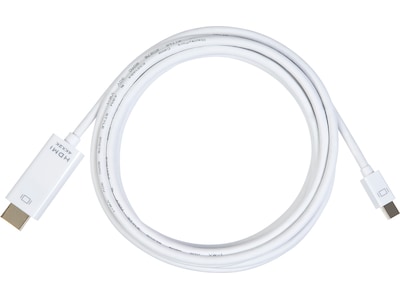 Mini DP til HDMI kabel 3m (hvit)