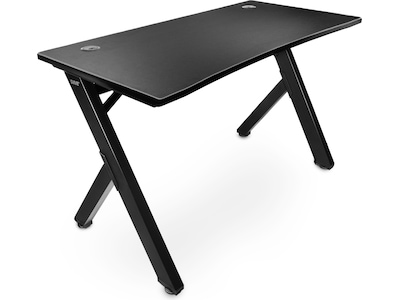 Svive Cygnus Gaming Desk matt sort med grå sømmer