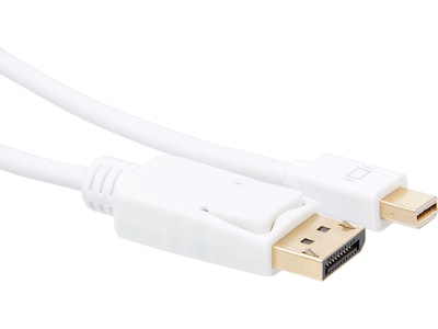 MiniDP til Displayport kabel 5m (hvit)