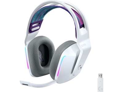 Logitech G733 LIGHTSPEED Trådløst Gaming Headset (hvit).