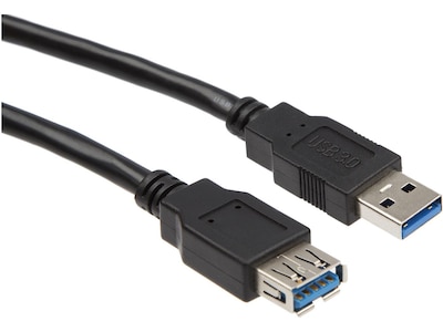 USB-A Skjøtekabel 15m (sort)