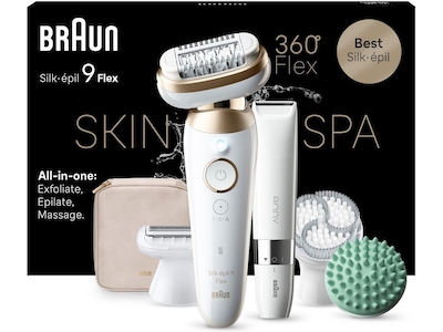 Braun Silk-épil 9 Flex 3S SkinSpa Epilator SES9-481 (hvit/gull)