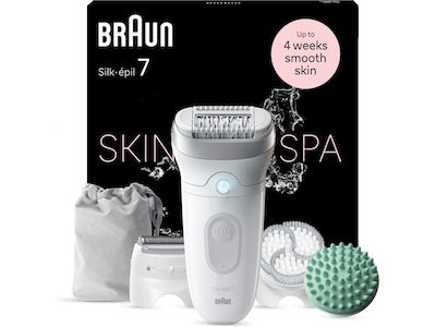 Braun Silk-épil 7 SkinSpa SE7-081 Epilator (hvit/sølv)