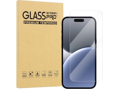 iiglo iPhone 16 Plus / 15 Plus Clear Glass skjermbeskytter