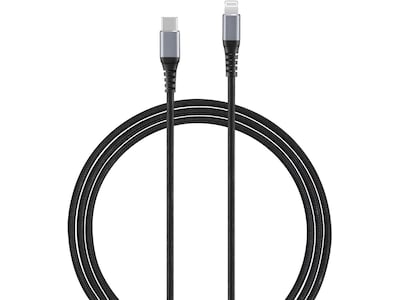 Andersson Flettet USB-C til Lightning kabel 3m (sort)