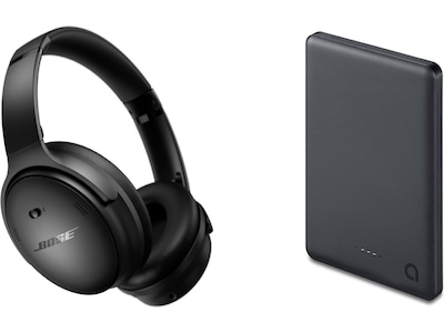 Bose QuietComfort trådløse hodetelefoner, Over-Ear (sort) + powerbank