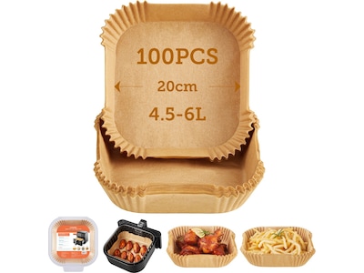 Cosori Airfryer Bakepapir Firkant 100pk