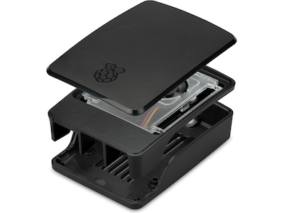 Raspberry Pi 5 offisiell case (sort/grå)