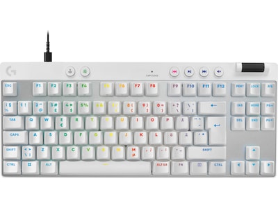 Logitech G Pro X TKL Rapid gamingtastatur (hvit)