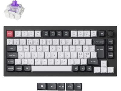 Keychron Q1 HE 75% QMK trådløst gamingtastatur (sort)