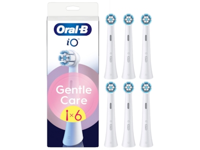 Oral-B iO Gentle Care Børstehoder 6 stk (hvit)