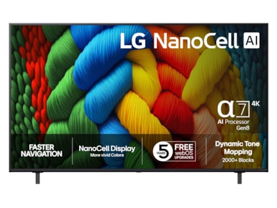 LG 65" NANO80 AI 4K NanoCell Smart TV (2025)