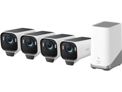 Eufy eufyCam S3 Pro overvåkningskamera Kit 4 pack + HomeBase S380