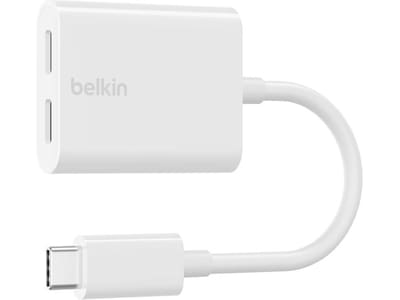 Belkin USB-C Audio + Charge Adapter (hvit)
