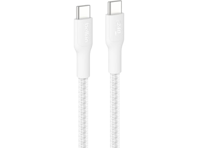 Belkin 240W USB-C flettet kabel 1m (hvit)