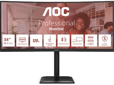 AOC 34" curved skjerm CU34E4CV