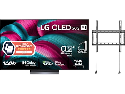 LG 55" C5 AI 4K OLED Smart TV (2025) + veggfeste