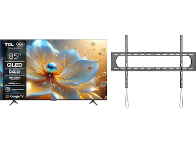 TCL 85" T8C 4K QLED Google TV (2025) + veggfeste