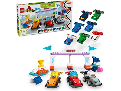 LEGO DUPLO Town F1 Team med racerbiler og sjåfører 10445