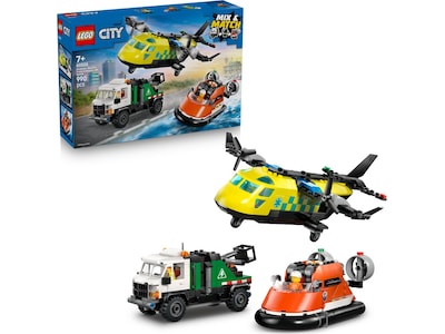 LEGO City Great Vehicles fly-, servicebil- og luftputebåt-remiks 60505