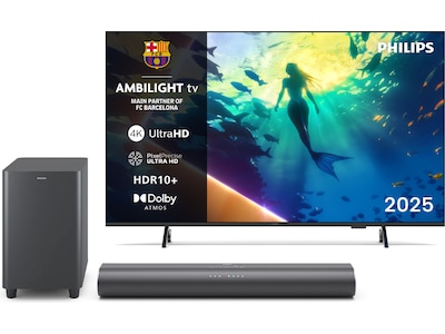 Philips 43" PUS8000/12 4K LED Smart Ambilight TV (2025) + Soundbar