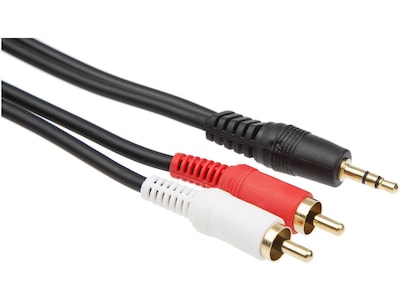 Minijack til RCA kabel 2m (sort)