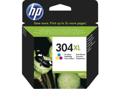 HP Blekk 304XL Tri-Colour