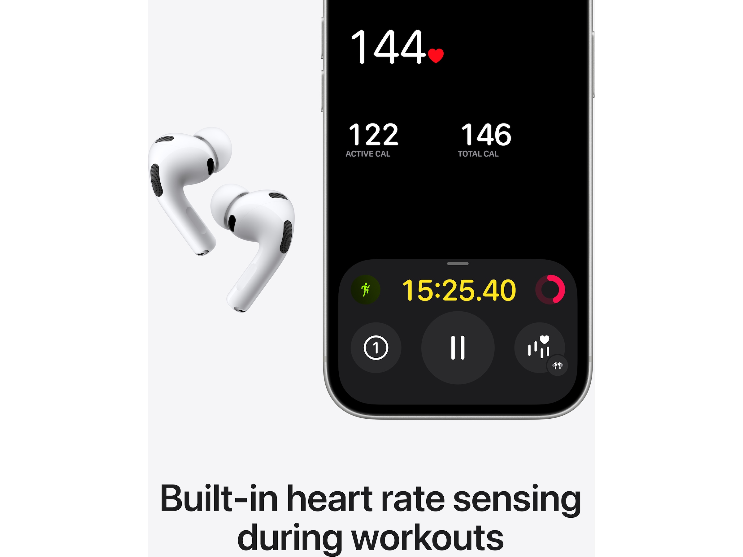 Apple AirPods Pro 3 Trådløse Ørepropper, In-Ear (hvit) Ørepropper