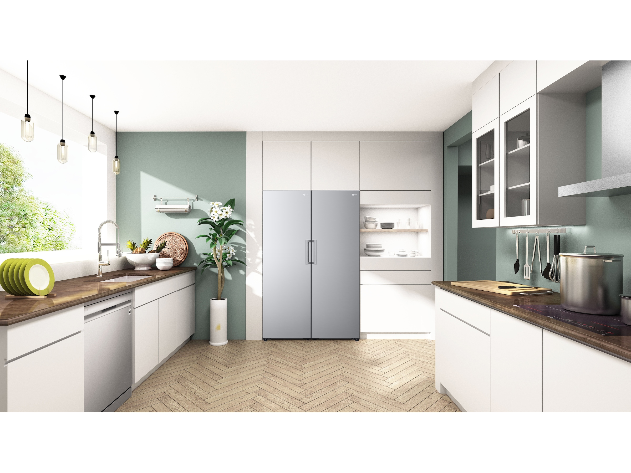 LG GLT51PZGSZ Kjøleskap (stål) + Fryseskap Kjøleskap