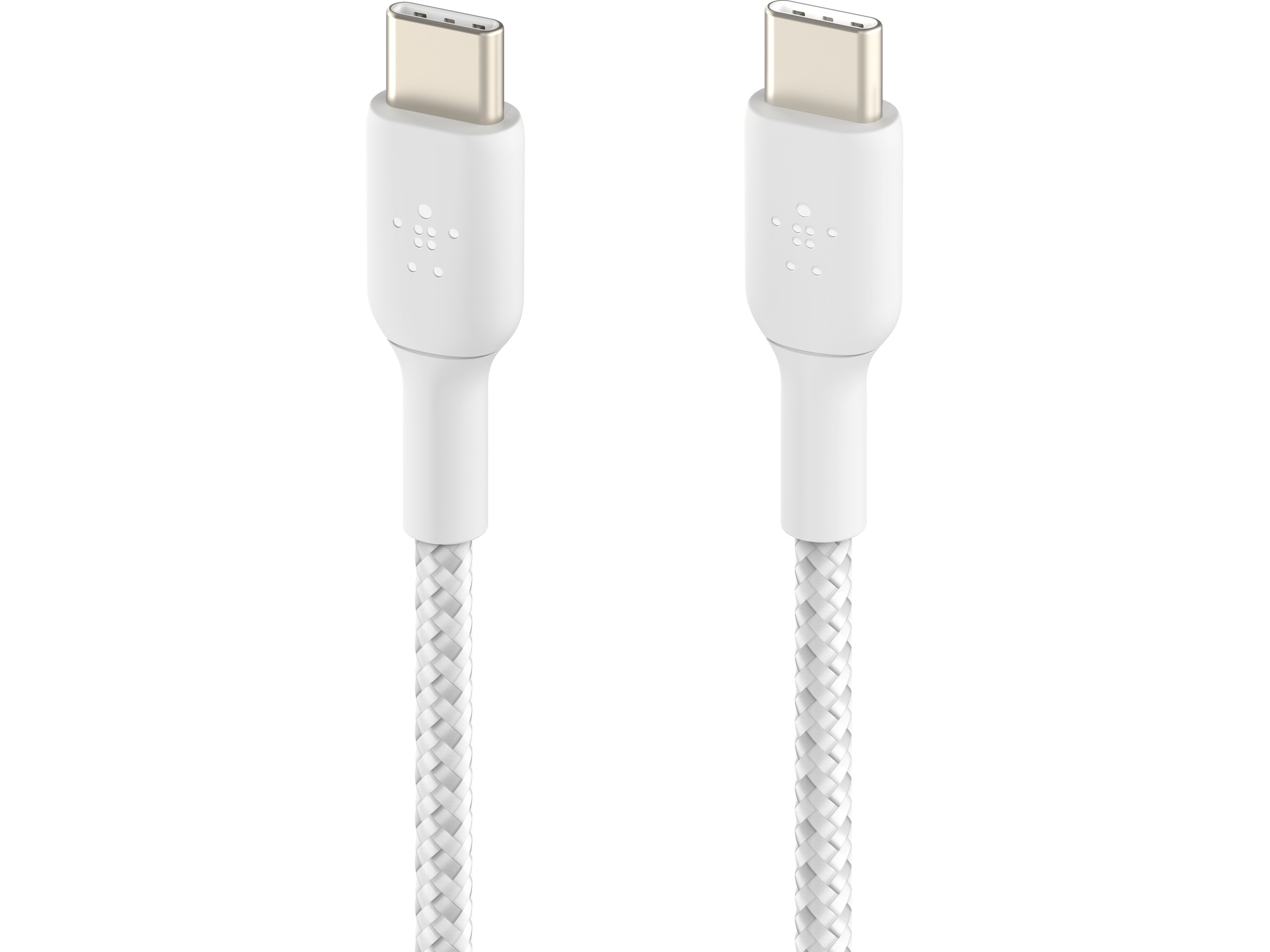 Belkin USB-C Flettet ladekabel 2m, 2-pack (hvit) USB-kabler