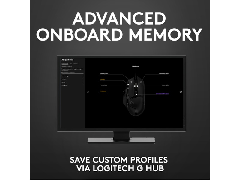 Logitech G502 HERO Gamingmus (sort) Gamingmus