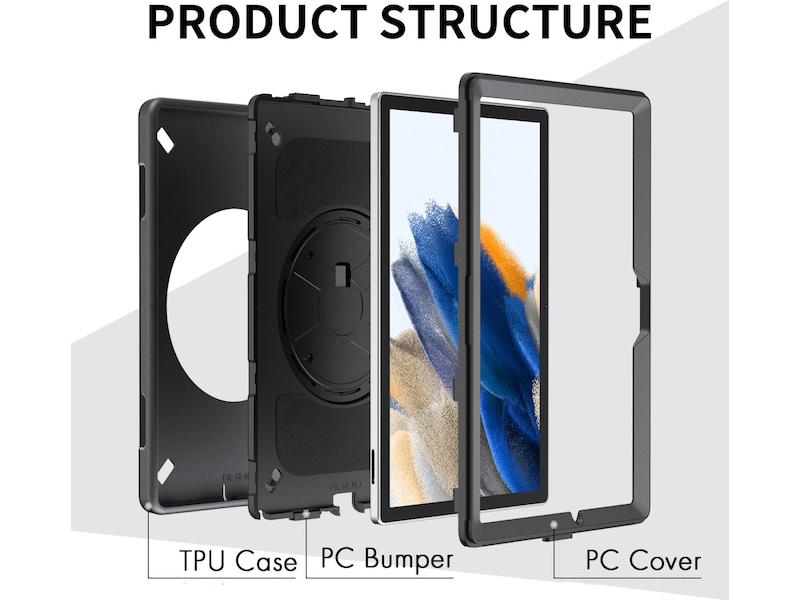 4smarts Galaxy Tab Active4 Pro Rugged Case Grip Deksel til nettbrett