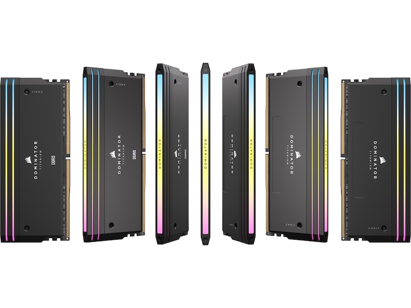 Corsair Dominator Titanium RGB DDR5 6400MHz 64GB (sort) Minnebrikker