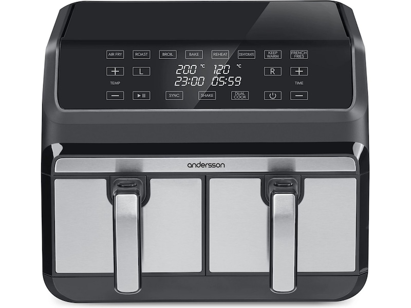 Andersson AFR 2.5 airfryer med 2 kurver (sort) -B-Grade Demo hjem & fritid