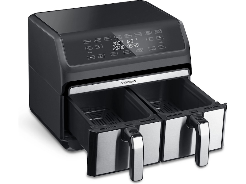 Andersson AFR 2.5 airfryer med 2 kurver (sort) -B-Grade Demo hjem & fritid