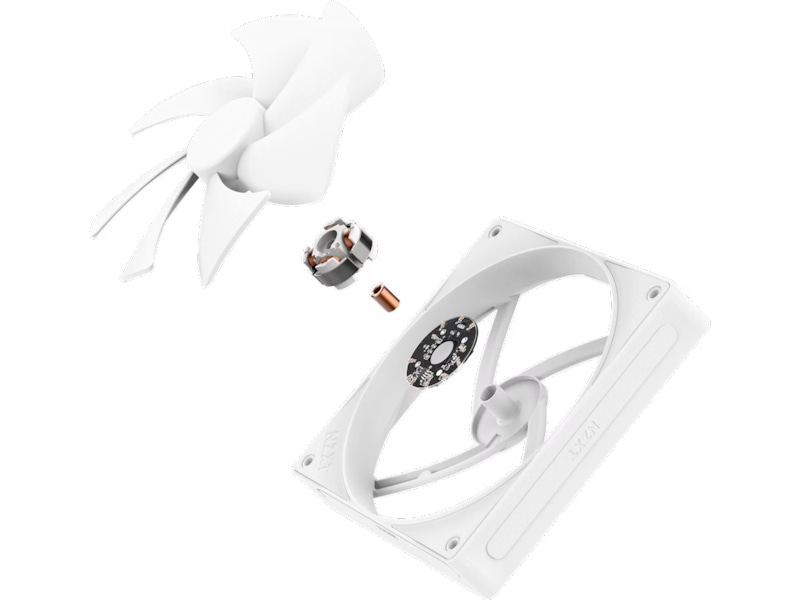 NZXT F140P Static Pressure Vifte (hvit) Vifter
