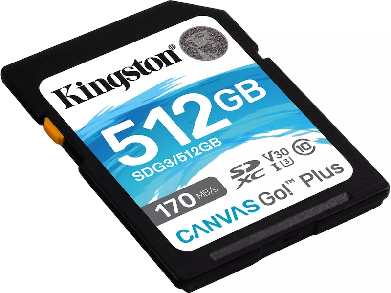 Kingston Canvas Go Plus SDXC 512GB Minnekort til foto & video