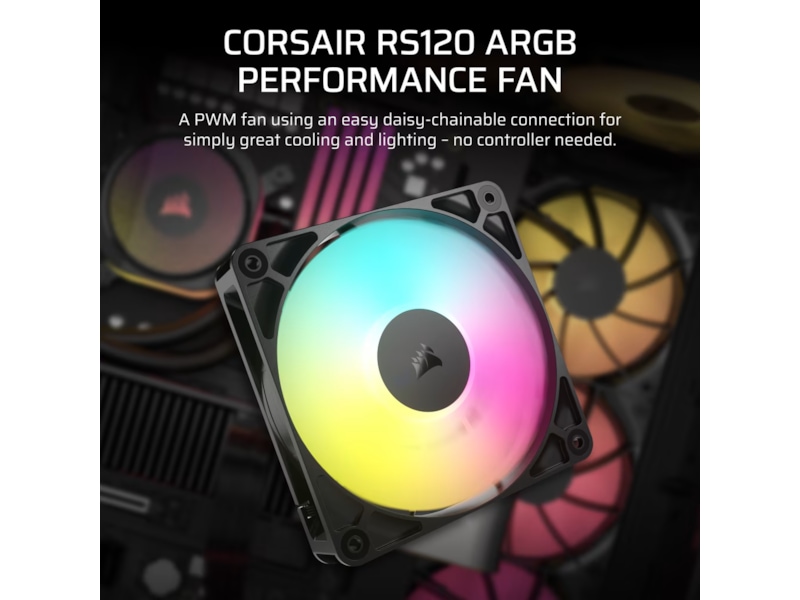 Corsair RS120 ARGB Vifte (sort) Vifter