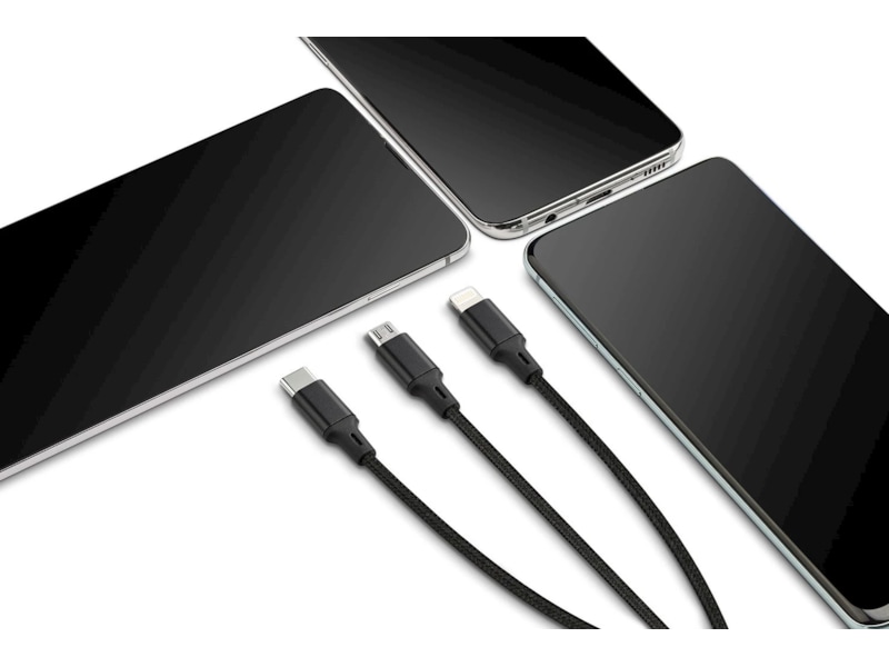 Andersson Micro-USB/USB-C/Lightning til USB-A kabel 1m (sort) USB-kabler