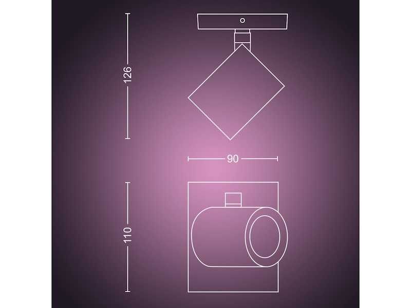 Philips Hue Enkelt Argenta-spotlight Taklampe