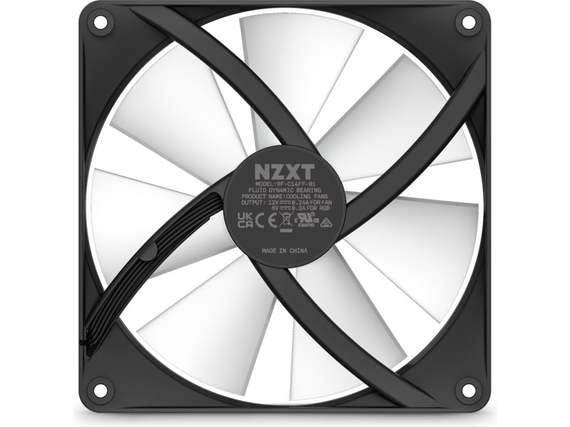 NZXT F140 RGB Core Vifte (sort) Vifter