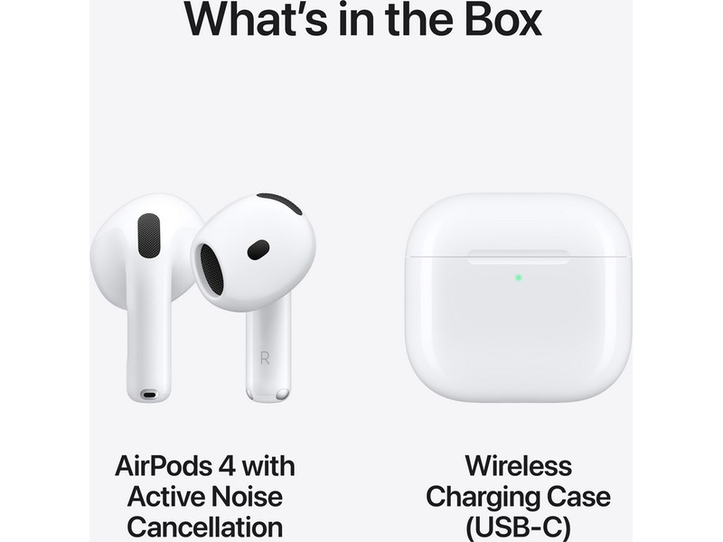 Apple AirPods 4 med Støyredusering trådløse ørepropper, In-Ear  -B-Grade Demo annet i lyd & bilde