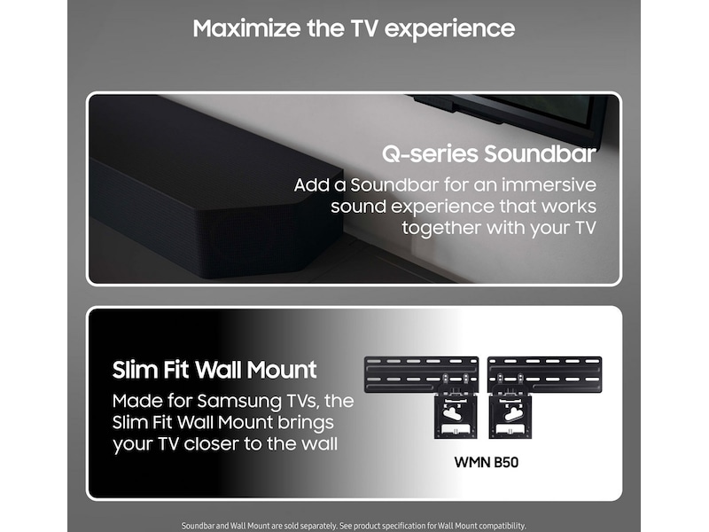 Samsung 50" Q60D QLED 4K TV TQ50Q60D -B-Grade Demo TV/projektor